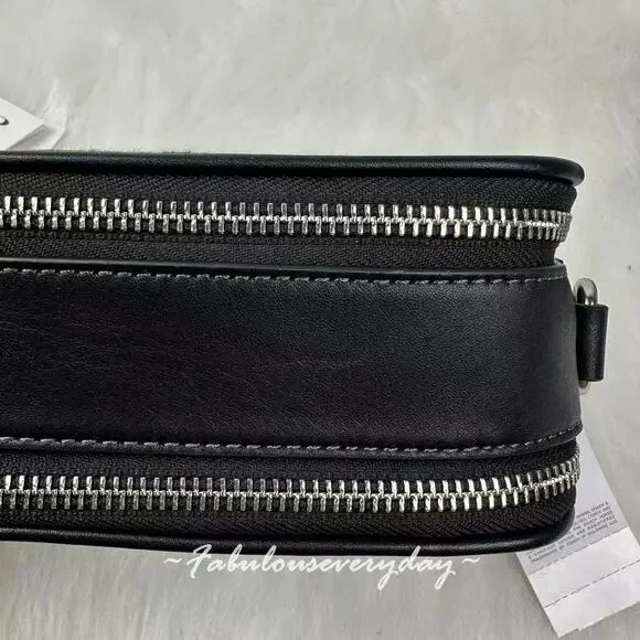 COACH Men's Wyatt Crossbody Bag In Signature Denim/Silver/Black CAJ35 NWT